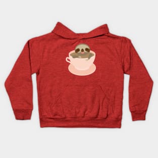 sloffee, coffee cup, sloth Kids Hoodie